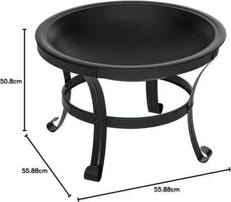 Ronde stalen hout brandende vuurput voor buiten tuin en achtertuin barbecue grill