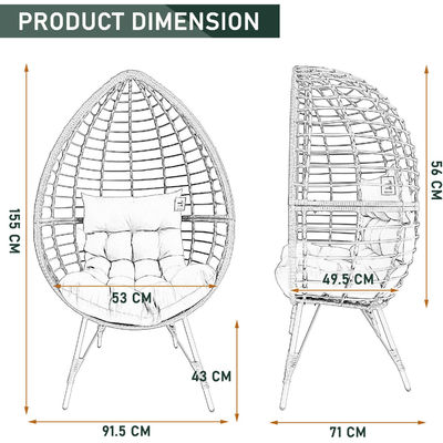 Creëer je perfecte outdoor retreat met onze KD Egg Chair en Hammock Swing