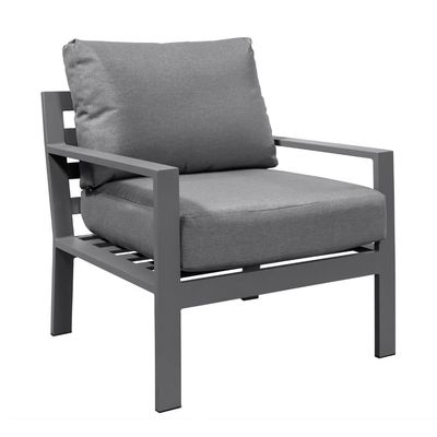 Aluminium frame Modern L-vorm tuinbank set met koffietafel Grootte L 120 x W60 x H45cm