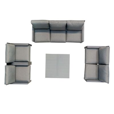 AJUNION 5 Piece Aluminium Outdoor Meubels Set Tuinbank Patio Zitkamer Set