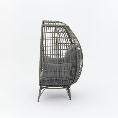 Staande ei stoel opvouwbaar en rattan weefsel ontwerp voor buiten woonkamer