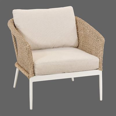 Aluminium frame All Weather Patio Meubels Set met Rattan Weave Sofa en Koffietafel