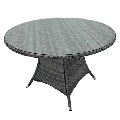 Ronde tafel Outdoor Eetkamermeubilair Wicker Rattan Tuin Set voor 4 personen door AJUNION