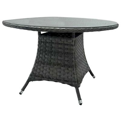 Ronde tafel Outdoor Eetkamermeubilair Wicker Rattan Tuin Set voor 4 personen door AJUNION