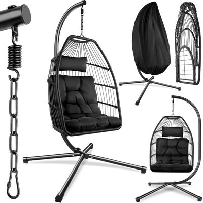 Opvouwbare hangende stoel voor het verpakken van de e-mail in de woonkamer inclusief AJUNION Patio Swing Chair