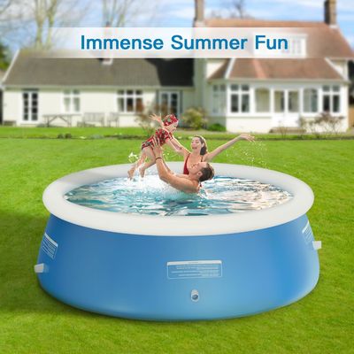 Extra groot rond PVC familie zwembad AJUNION 12ft x 33in voor buiten tuin plezier