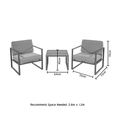 Patio meubelset voor buitentuin AJUNION Algemene aluminium balkon chat set
