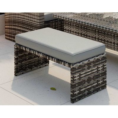 AJUNION PE Rattan Tuin Eetkamermeubilair Set met Opstaande Eettafel L96xW49xH35cm
