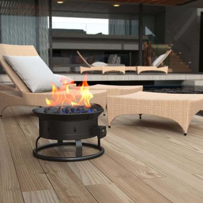 58 000 BTU Draagbare propaanvuurput Ideaal voor buitencamping 19"D x 19"W x 11"H
