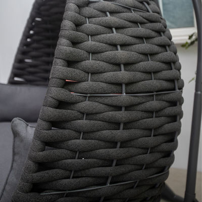 80 kg laadvermogen PE-rottanschaal met dubbele stoel schommelstoel voor luxe buitenmeubelen