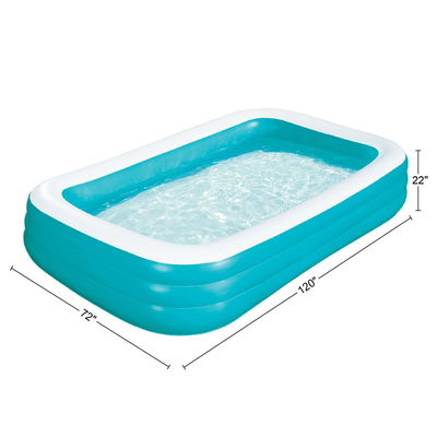 120 x 72 x 22.00 inch opblaasbaar rechthoekig zwembad perfect voor tuin plezier