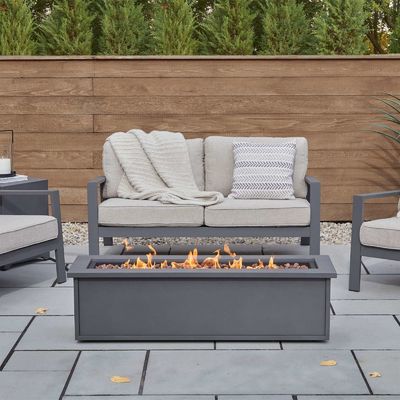 Buitenmeubilair Gasvuurput Tafel 48"L x 15"W x 13.5"H Perfect voor buitenleven