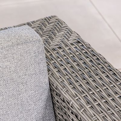 Grote grootte L-vormige tuinbank PE Wicker Outdoorbank 8 stukken Rattan Outdoor Meubels Set