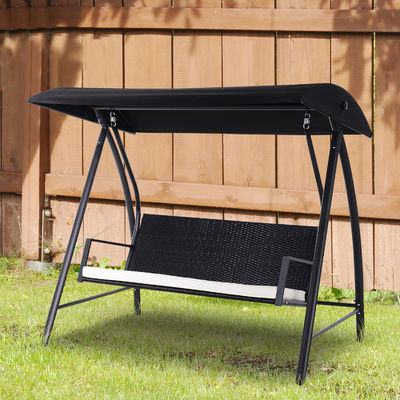 Postverpakking Y AJUNION tuin veranda schommelstoel wicker stoel hangende stoel patio schommels met luifel