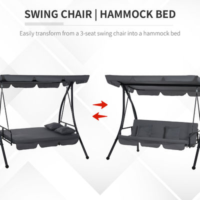 Verbeter uw patio met AJUNION 3 zitplaatsen tuin swing hammock stoel 30kg gewichtslimiet