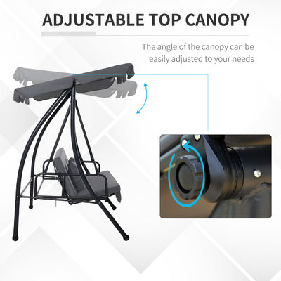Verbeter uw patio met AJUNION 3 zitplaatsen tuin swing hammock stoel 30kg gewichtslimiet