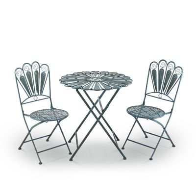 Opvouwbare tafel en stoel terras set Pauw geïnspireerd bistroset voor elke bijeenkomst