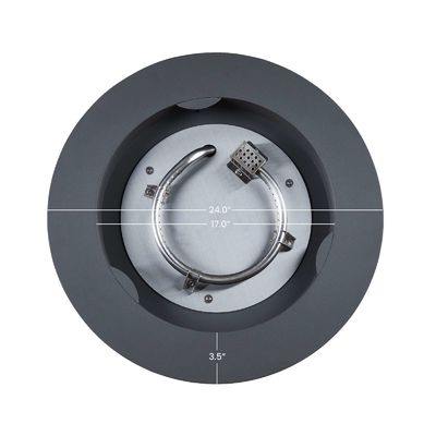 24&quot;L x 24&quot;W x 23.5&quot;H AJUNION Ronde stalen propaan gas vuurput voor buiten rookloos