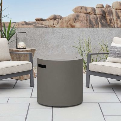 24&quot;L x 24&quot;W x 23.5&quot;H AJUNION Ronde stalen propaan gas vuurput voor buiten rookloos