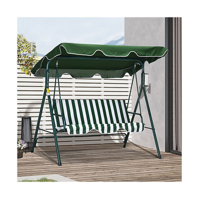 Outdoor tuin metalen frame patio swing stoel met luifel en stijlvol ontwerp