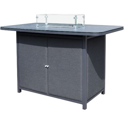 Outdoor Luxury Bar Set Meubelen Aluminium Tuinmeubelen Eetkamer Set met vuurput 87kg