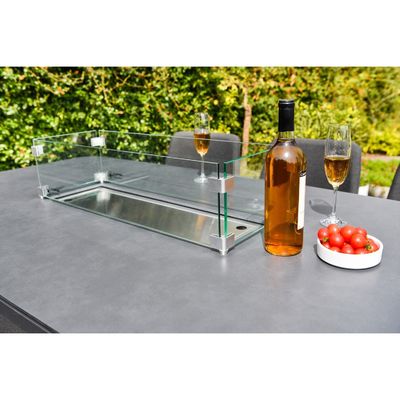Outdoor Luxury Bar Set Meubelen Aluminium Tuinmeubelen Eetkamer Set met vuurput 87kg