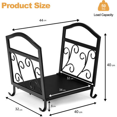 Innen- en Buitenstaal AJUNION Zware 50 kg capaciteit Vuurhout Rack Metalen frame Log Holder Vuurhoutopslag Rack