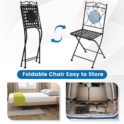 Verbeter je buiteninrichting met AJUNION All Weather Bistro Set Tafelgrootte Dia24" x H28