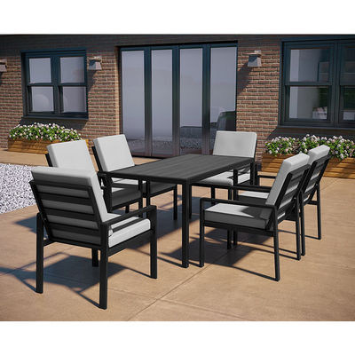 Outdoor Patio Set Eettafel L150xW90xH73cm met HDPE-tafelplaat en metaalframe