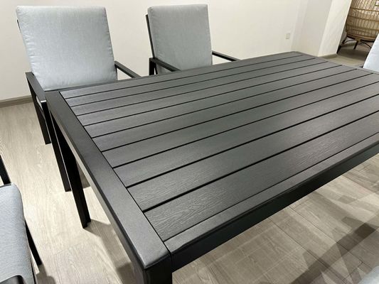 Outdoor Patio Set Eettafel L150xW90xH73cm met HDPE-tafelplaat en metaalframe