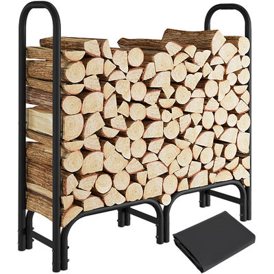 AJUNION Houthouder voor brandhout voor binnen- en buitenopslag W123 x D34 x H124,5 cm