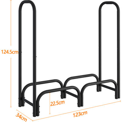AJUNION Houthouder voor brandhout voor binnen- en buitenopslag W123 x D34 x H124,5 cm
