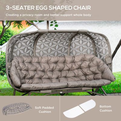 Buiten staande W85xL205xH142cm tuin ei stoel met holle mand ontwerp en moderne stijl