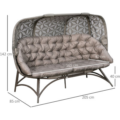 Buiten staande W85xL205xH142cm tuin ei stoel met holle mand ontwerp en moderne stijl