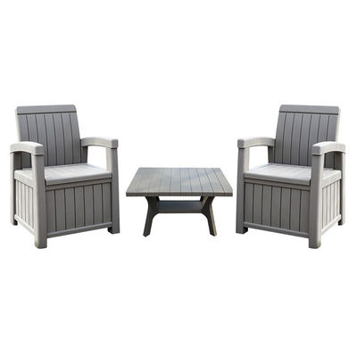 Banket Buiten Tuin Hotel Patio Waterdicht Plastic Loveseat Sofa Stoel Set Met Tafel