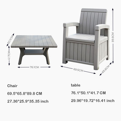 Banket Buiten Tuin Hotel Patio Waterdicht Plastic Loveseat Sofa Stoel Set Met Tafel