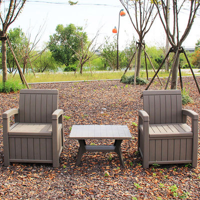 Banket Buiten Tuin Hotel Patio Waterdicht Plastic Loveseat Sofa Stoel Set Met Tafel