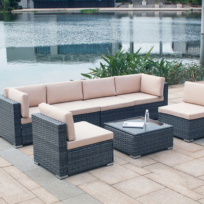 Outdoor Indoor Patio Tuin Balkon zwembad Meubelen Woven Rattan Sectionele Modulaire Set