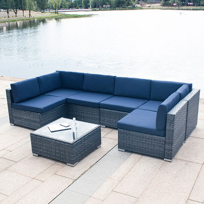 Outdoor Indoor Patio Tuin Balkon zwembad Meubelen Woven Rattan Sectionele Modulaire Set