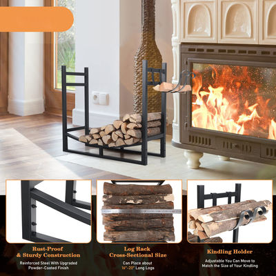 30 inch Heavy Duty Vuurhout Rack Power Coated Steel Log Holder voor open haard decoratie