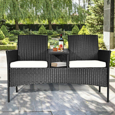 Outdoor Tuin Café Camping Patio Binnenplaats Stoel Party PE Rotan Rieten Loveseat Set