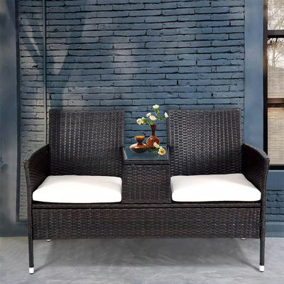 Outdoor Tuin Café Camping Patio Binnenplaats Stoel Party PE Rotan Rieten Loveseat Set
