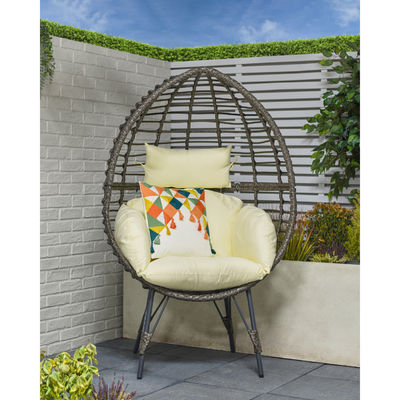 Outdoor PE Rattan Egg Chair met kussen Geniet van uw buitenruimte in comfort