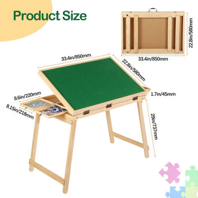Puzzle Board Cover Houten opvouwbare laden Puzzle Table met benen 1500pcs AJUNION