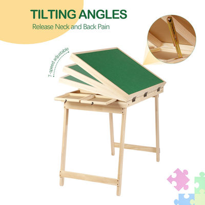 Puzzle Board Cover Houten opvouwbare laden Puzzle Table met benen 1500pcs AJUNION