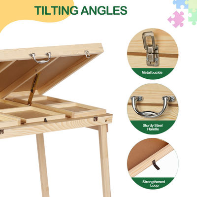 Puzzle Board Cover Houten opvouwbare laden Puzzle Table met benen 1500pcs AJUNION