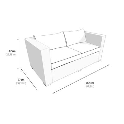Buitense sectionaire bank patio conversatie set met modern ontwerp wicker rotan stijl