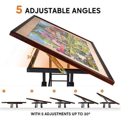Unisex AJUNION 1500-stuk puzzelbord met opvouwbaar been en 4 wielen 8-13 jaar