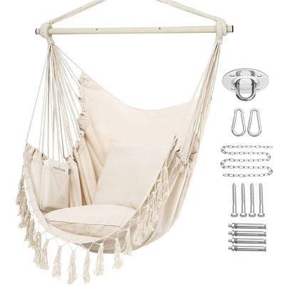 127*122*2,5 cm Buitentuin Camping Terras Klappbaar Draagbaar Kinderen Katoen Hangtouw Schommel Hammock Stoel
