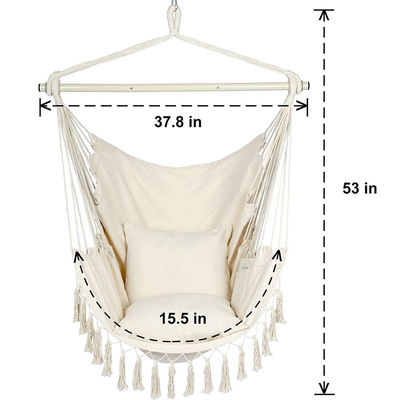 127*122*2,5 cm Buitentuin Camping Terras Klappbaar Draagbaar Kinderen Katoen Hangtouw Schommel Hammock Stoel